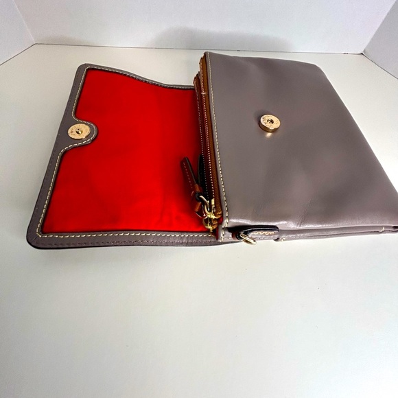 Dooney & Bourke Taupe Leather Crossbody - Picture 11 of 15